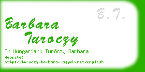 barbara turoczy business card